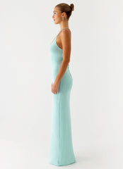 Amaya Knit Maxi Dress - Aqua