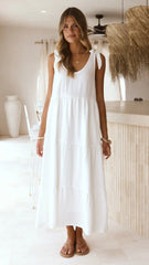 Jaliyah Midi Dress - White